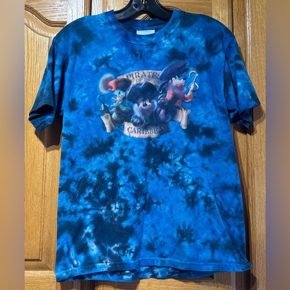 Vintage 90’s Disney Pirates of the Caribbean Tie-Dye T-Shirt Men’s Small EUC - Picture 1 of 6